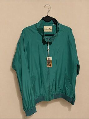 🍃 Alister Mackenzie Full-Zip Windbreaker Jacket NWT Men's Large Teal Green Golf